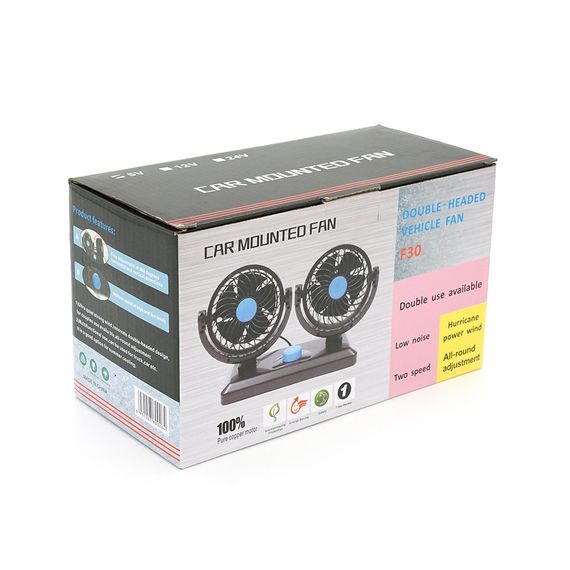 Вентилятор настольный F30/2, 2 режима, питание от кабеля USB, Black, Box | Зображення 1
