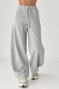 Теплі спортивні штани вільного фасону - світло-сірий цвет, M (є розміри)