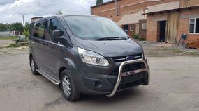 Кенгурятник WT006 (нерж) для Ford Custom 2013-2024 рр