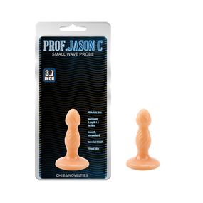 Пробка анальна рельєфна Chisa Prof.Jason C, бежева, S Sex Aura