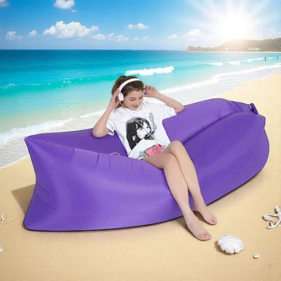 Ламзак надувний матрац для відпочинку AIR CUSHION 180х70 Фіолетовий | Зображення 3