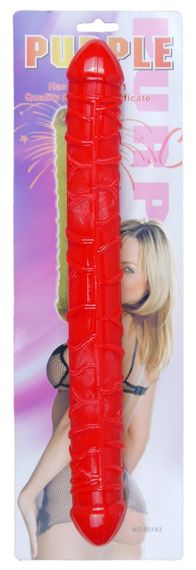 Подвійний фалоімітатор Boss Series: Flexible Double Dong Red, BS6700090 Sex Aura | Зображення 6