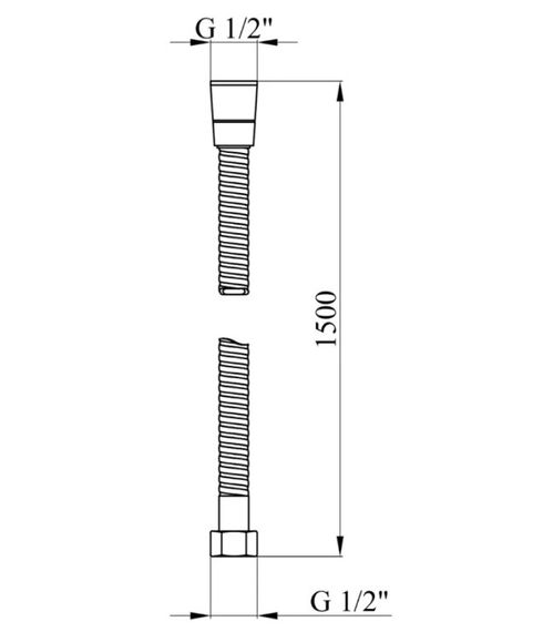 Шланг для душу Kroner KRM - 605 Anti-Twis 150 см (CV016212) | Зображення 1