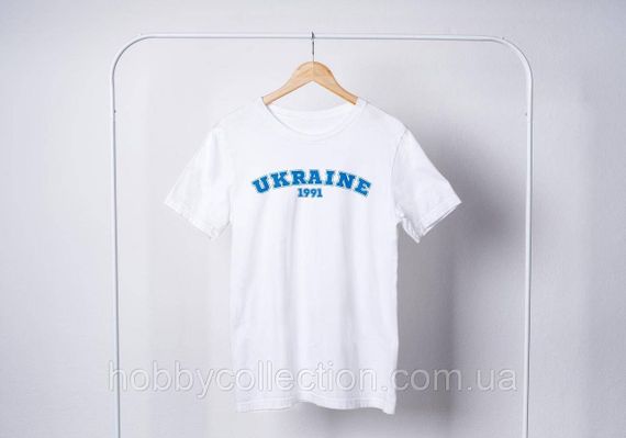 Футболка жіноча із патріотичним принтом "UKRAINE 1991" біла | Зображення 2