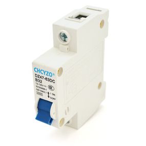 Автоматичний вимикач постійного струму CHCYZO DZ47-63DC-B32, 1P, 32A, 12-125V