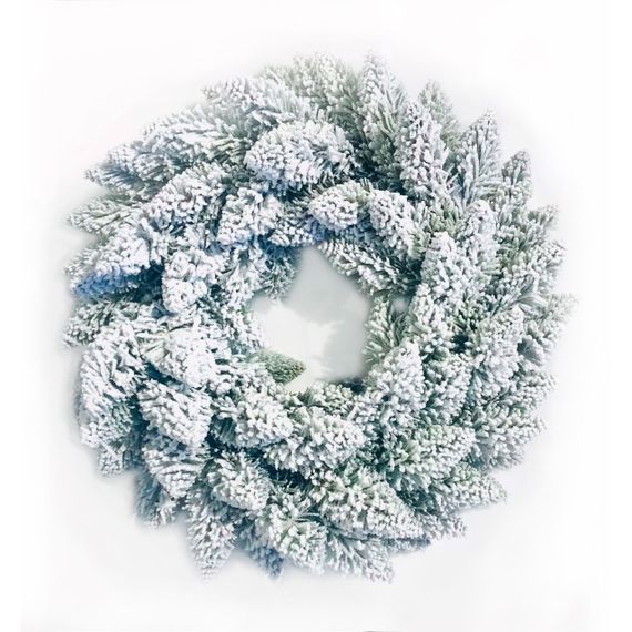 Вінок новорічний різдвяний Elegant зі штучної хвої d-50 см засніжений