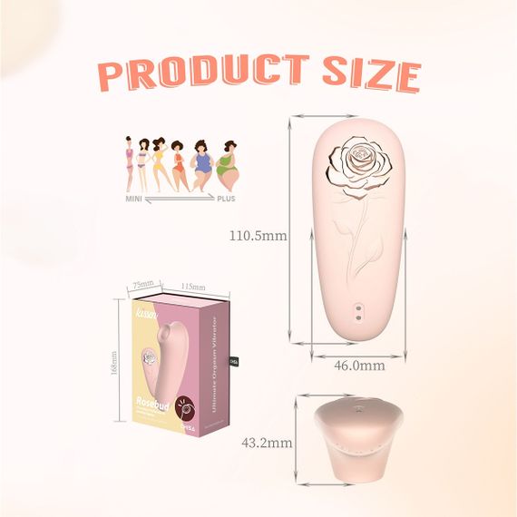 Стимулятор с пульсацией для клитора Chisa Kissen Rosebud персиковый sexstyle | Зображення 5
