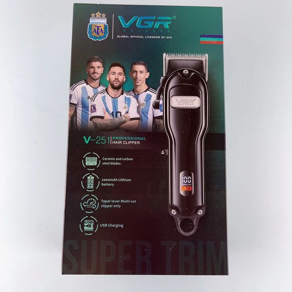 Акумуляторна машинка для стрижки VGR Clipper V-251 з LED-дисплеєм, 4 насадки, 2000 mAh (46215-V-251_554) | Зображення 4