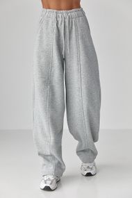 Жіночі теплі спортивні штани - сірий цвет, M (є розміри)