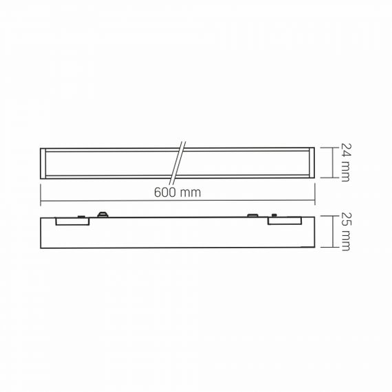 Світильник МАГНІТНИЙ трековий VIDEX LD460B 21W 60cm 4000K 48V Black | Зображення 9