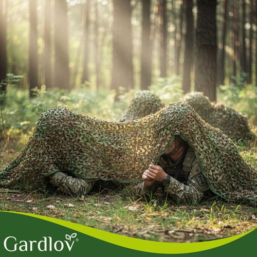 Камуфляжна маскувальна сітка 3x6 м Gardlov 27385 + 100 шт. стяжок | Зображення 2