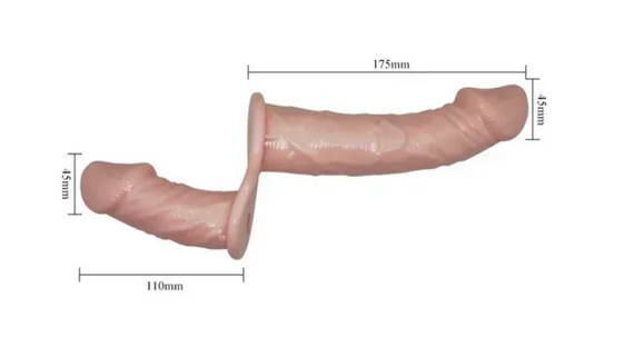 Страпон із вібрацією з 2 вібромоторами ULTRA PASSIONATE HARNESS STRAP-ON, BW-022060 Sex Aura | Зображення 5