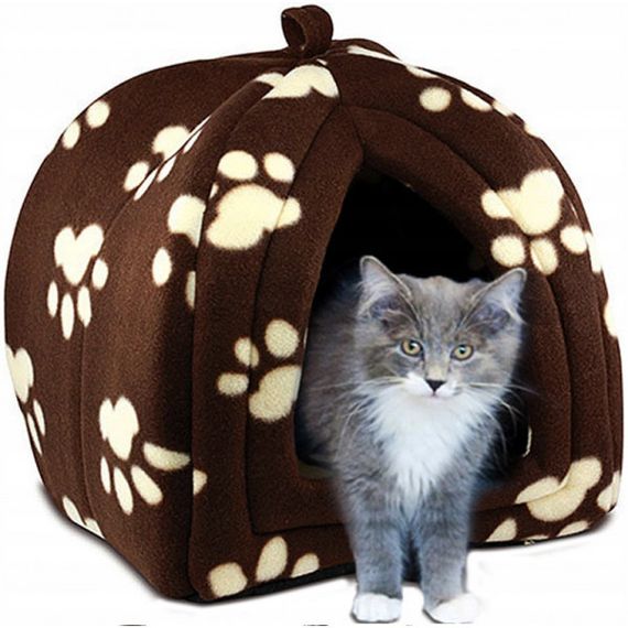 Мягкий домик для собак и кошек Pet Hut Brown | Зображення 7