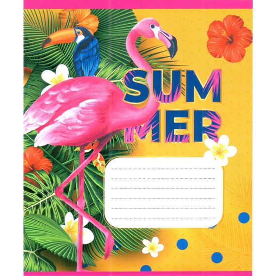 Тетрадь ученическая "Розовый фламинго" 012-500059K-5 в клетку, 12 листов (959050)