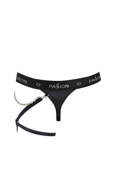 Мужские трусики танга с подвязкой Passion 058 THONG BILL XXL/XXXL Black Sex Aura | Зображення 3