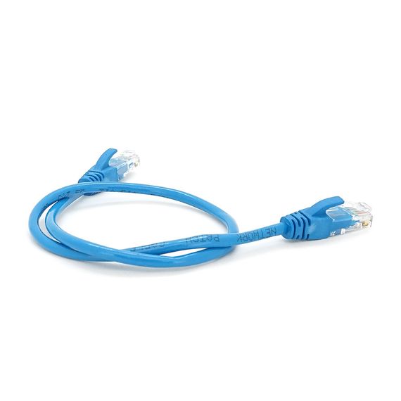 Патч-корд литий RITAR, CCA, UTP, RJ45, Cat.5e, 0,5m, синій Q2000 | Зображення 1