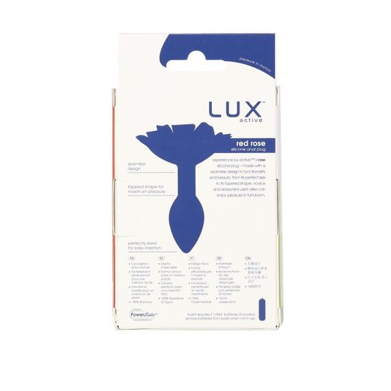 Силіконова анальна пробка Lux Active с розой - Red Rose Silicone Anal Plug Sex Aura | Зображення 6
