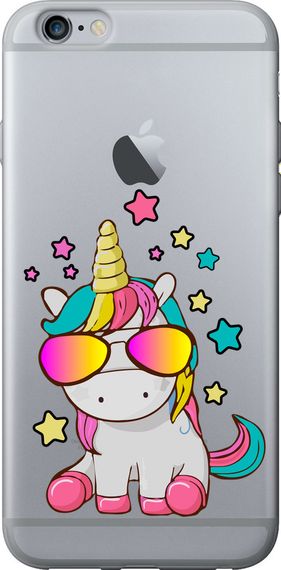 Чехол на iPhone 6 Plus Единорог в очках "4879u-48-17620"