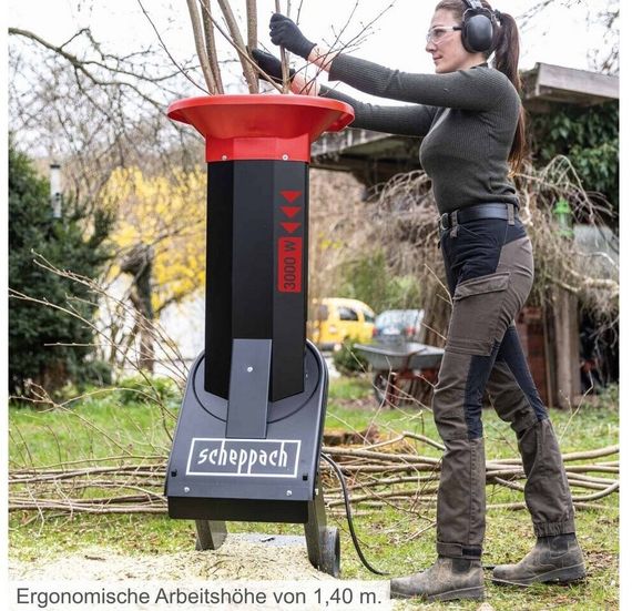 Измельчитель веток электрический Scheppach Biostar 3000 (3000 Вт, 45 мм, 2800 об/мин, 52 кг) | Зображення 4