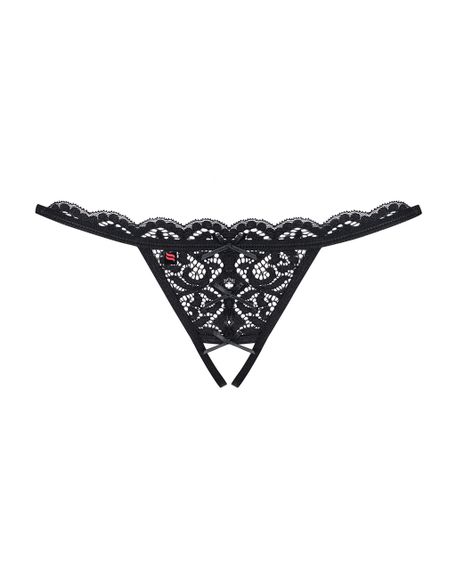 Жіночі стрінги - Obsessive 831-THC-1 Crotchless Thong Black - L/XL sexstyle | Зображення 3