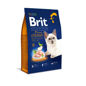 Сухой корм Brit Premium для кошек живущих в помещении с курицей 8 кг