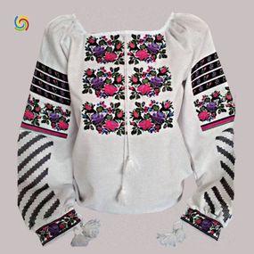 Рубашка Украинская вышиванка 21529 цвет белый размер XL/XXL