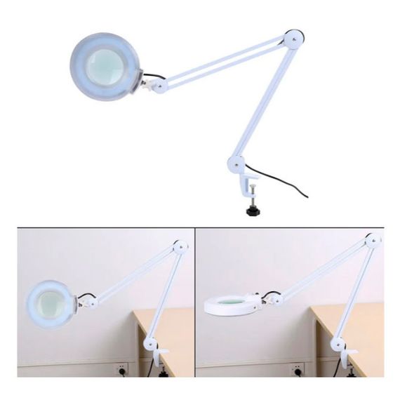Лампа лупа настольная Led-844 светодиодная на струбцине 25 w | Зображення 2