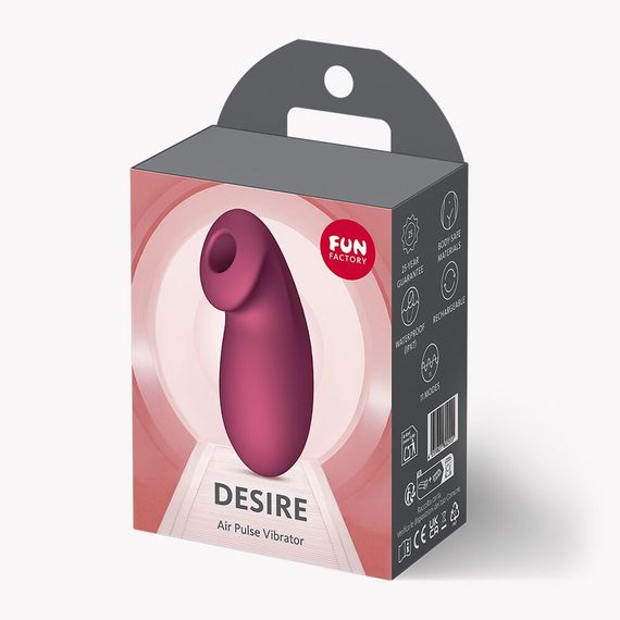 Вакуумний стимулятор Fun Factory Desire Wine Red, 11 режимів роботи, перезаряджуваний | Зображення 5