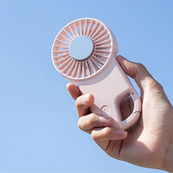 Портативный вентилятор SQT-BF2 с карабином 1800mAh Pink | Зображення 1