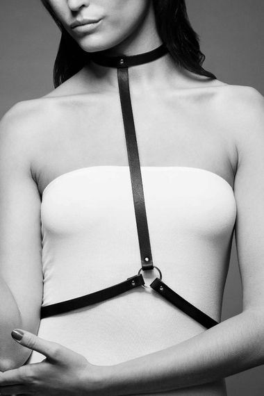 Стильная портупея из экокожи Bijoux Indiscrets MAZE - I Harness, Черный, One Size, ONE SIZE
