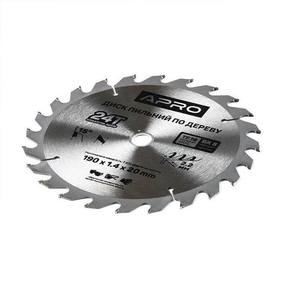 Диск пиляльний для дерева 190х20х24T APRO 8301691 | Зображення 1