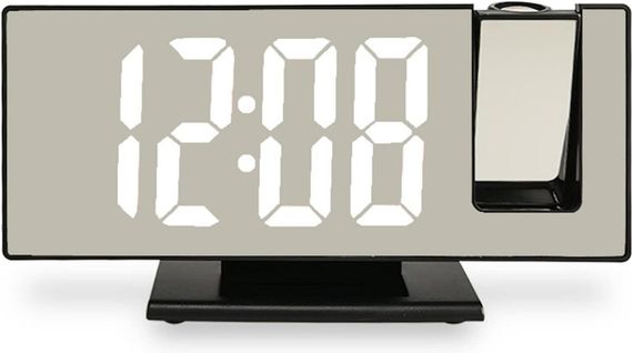 Часы настольные с проекцией времени на потолок с LED дисплеем и будильником | Зображення 3