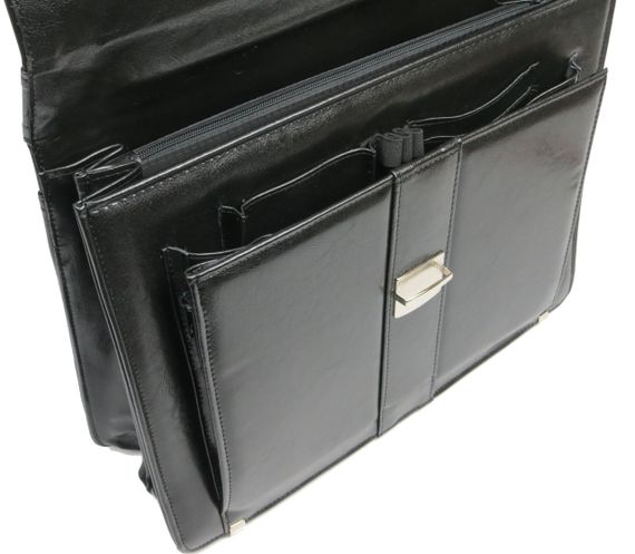 Портфель мужской Jpb из кожзаменителя черный | Зображення 6