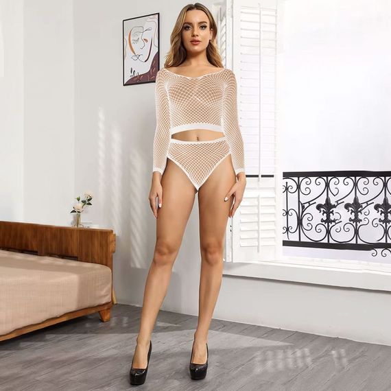 Еротичний комплект (світяться в темряві) Babydoll 48 Білий ygw488 | Зображення 2