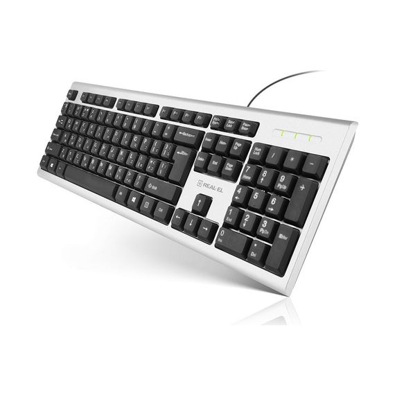 Клавіатура REAL-EL 507 Standard USB Silver | Зображення 7