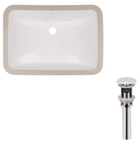 Комплект Qtap Stork: Раковина врізна овальна 570x390x210 мм White + Донний клапан PU02O (QT15116032WN47293)