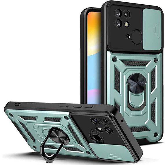 Чохол Ummi Camshield Serge Ring для Xiaomi Redmi 10C Зелений / Green