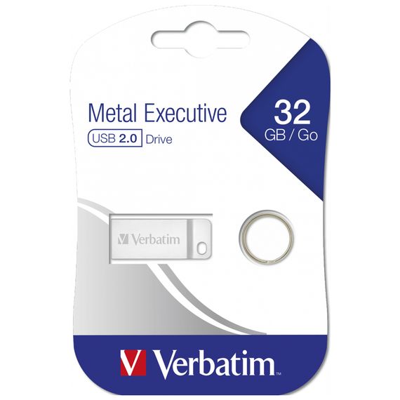 USB флеш накопичувач Verbatim 32GB Metal Executive Silver USB 2.0 (98749) | Зображення 3