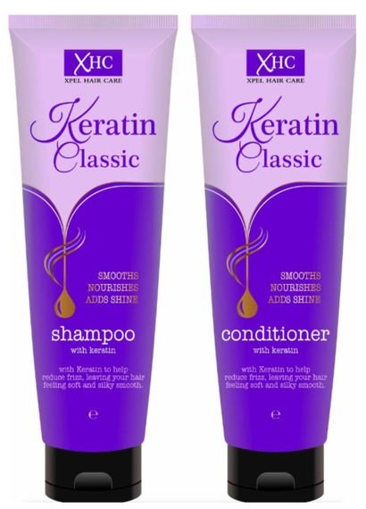 Разглаживающий набор для волос Xpel Keratin Classic 300мл + 300мл