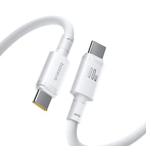 Дата кабель Baseus New Braided Type-C to Type-C 100W (1m) (E0426) Moon White
