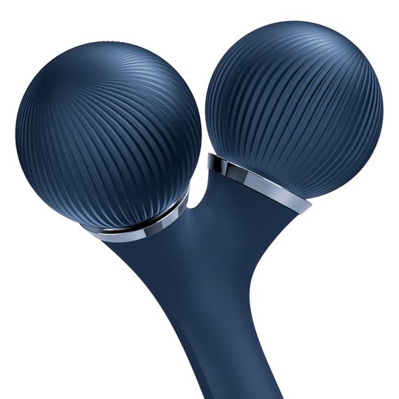 Електронний ультразвуковий ролик для обличчя та тіла GESKE Sonic Facial&Body Roller 4в1 magenta, Синій | Зображення 4