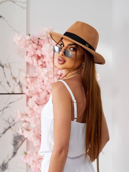 Женский летний костюм майка и брюки креп-жатка, UH379 размер 42, цвет белый | Зображення 5