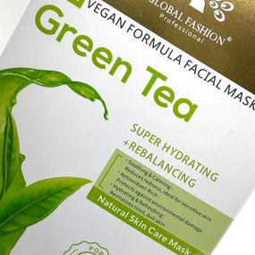 Тканевая маска Global Fashion Facial Mask Зеленый чай, (супер увлажняющий и балансирующий) 25мл
