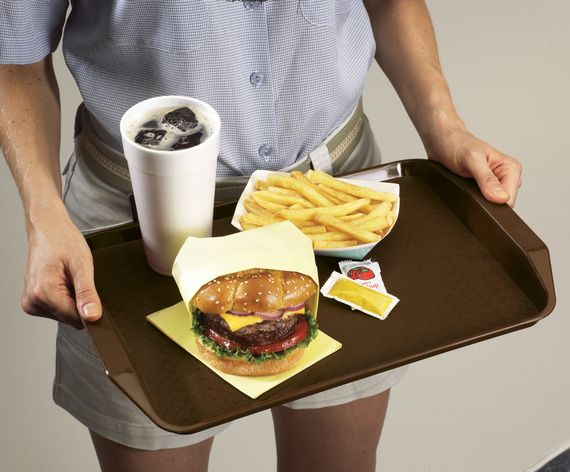 Прямокутний піднос з ручками 30х43 см, Cambro (США), Коричневый
