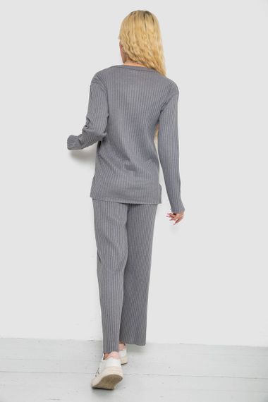 Костюм жіночий в рубчик повсякденний, колір сірий, 238R57415 | Зображення 3