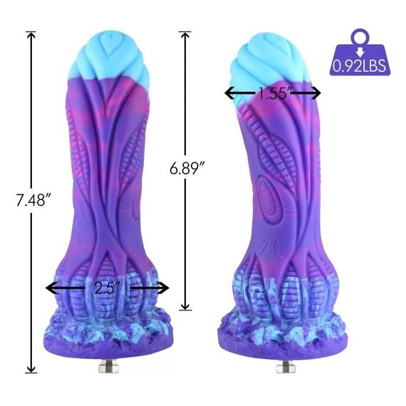 Фалоімітатор для секс-машин Hismith 7.48″ Silicone Dildo HSA140 Monster Series, система KlicLok | Зображення 1