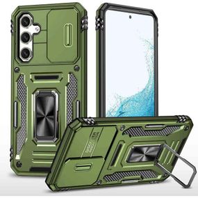 Ударопрочный чехол Camshield Army Ring для Samsung Galaxy S22 Оливковый / Army Green