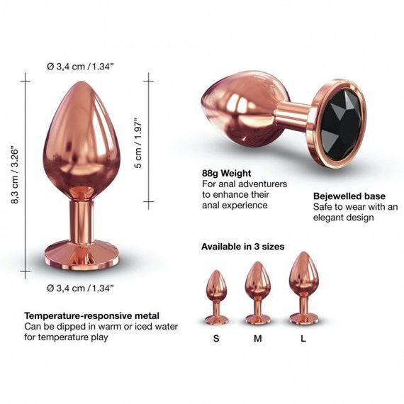 Металева анальна пробка із прикрасою у вигляді кристалу Dorcel - Diamond Plug M | Зображення 3