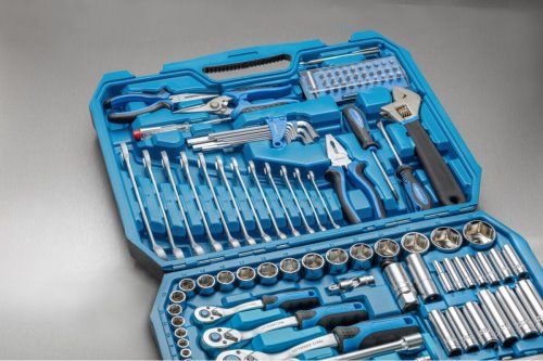 Набір інструментів 1/2", 1/4", 3, 8", HT1R439 уп 131 шт Hoegert | Зображення 1