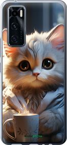 Чохол на Vivo V20 SE Білий кіт "5646u-2128-2448"